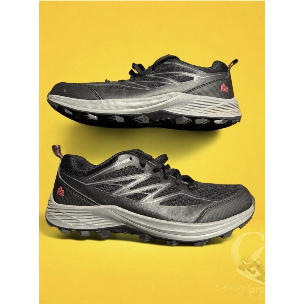 Denali Men's 9.5 Black Trail Hiking Shoes Low Top Comfort Sneakers Outdoor